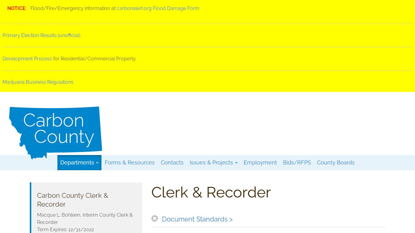 Clerk & Recorder « Carbon County